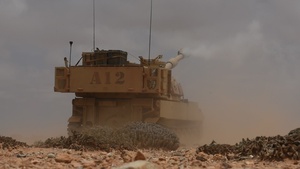 B-Roll of Idaho National Guard M109A6 Howitzer at exercise African Lion ‘22