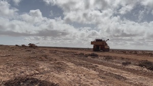 B-Roll of Idaho National Guard M109A6 Howitzer at exercise African Lion ‘22