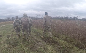 National Guard Soldiers train on land navigation at Joliet Training Area