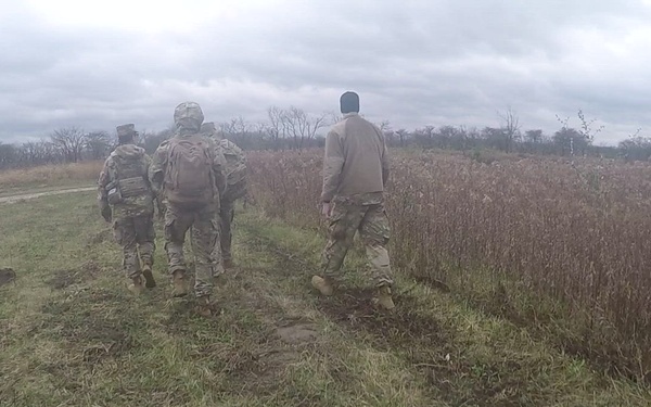 National Guard Soldiers train on land navigation at Joliet Training Area