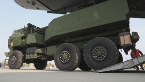 Romanian HIMARS team increased capability with Royal Air Force A400M loading during exercise ATREUS