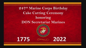Virtual 247th Marine Corps Birthday Cake Cutting Ceremony