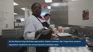 Marine Corps Birthday Meals in Preparation