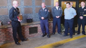 Arlington CPO Mess recognizes Firehouse with gifts at Veterans Day Visit