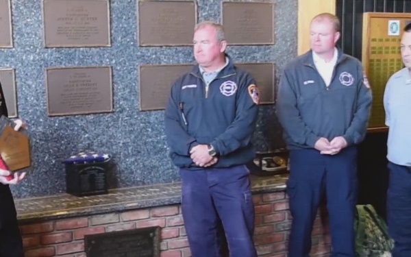 Arlington CPO Mess recognizes Firehouse with gifts at Veterans Day Visit