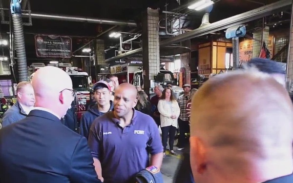 USS Arlington gives back at Queens Firehouse