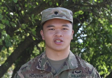 SPC Nguyen give a shout to the Washington Commanders