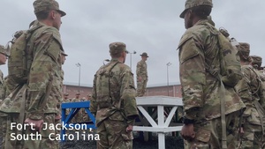 Fort Jackson 'Go Army Beat Navy' shout out