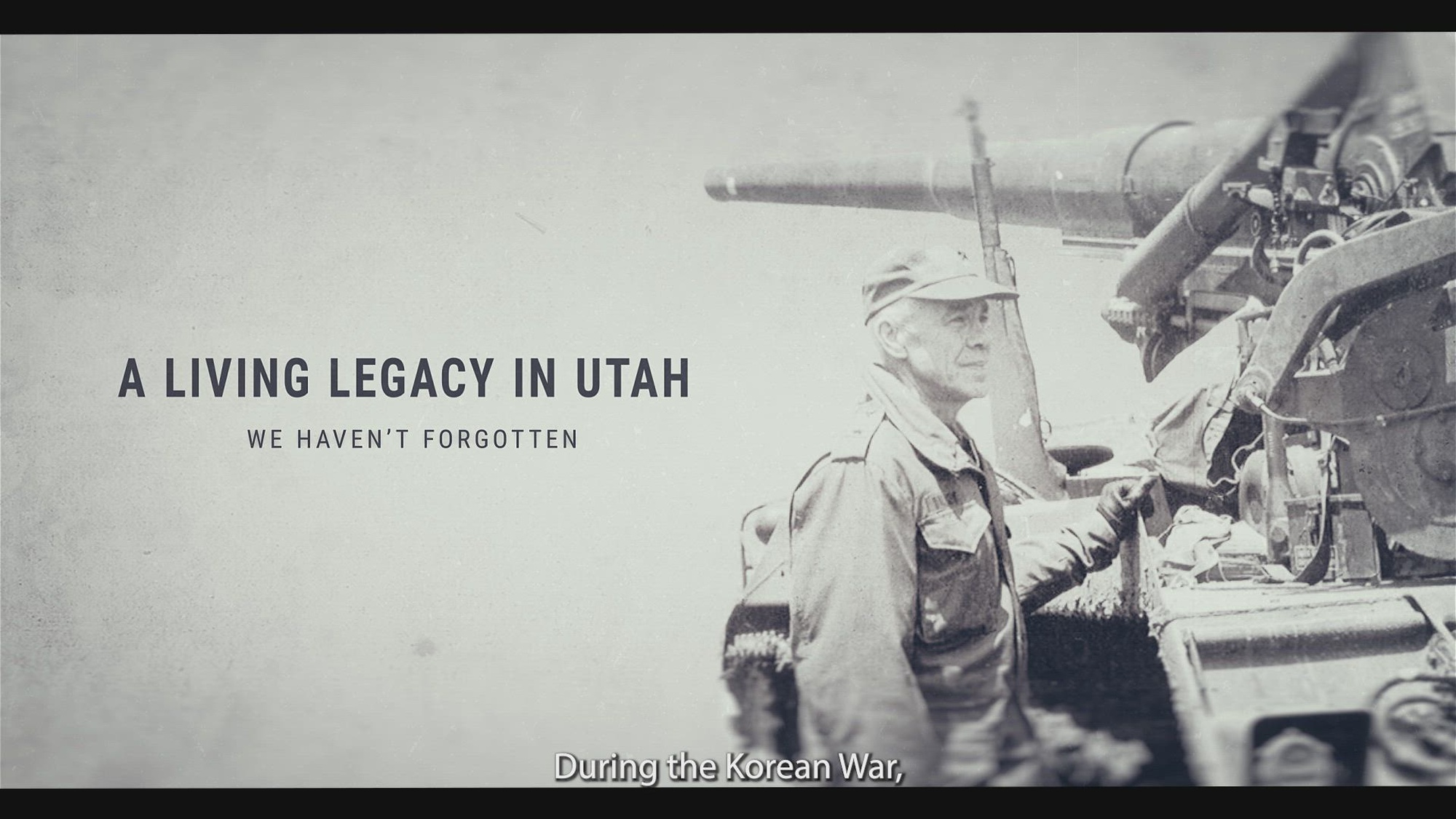 A video production about the Korean War legacy left behind and remembered in Utah. The video was produced to be shown during the Utah National Guard's 67th Annual Veterans Day Concert, which was held in the Salt Lake City Tabernacle on Temple Square, Nov. 11, 2022.