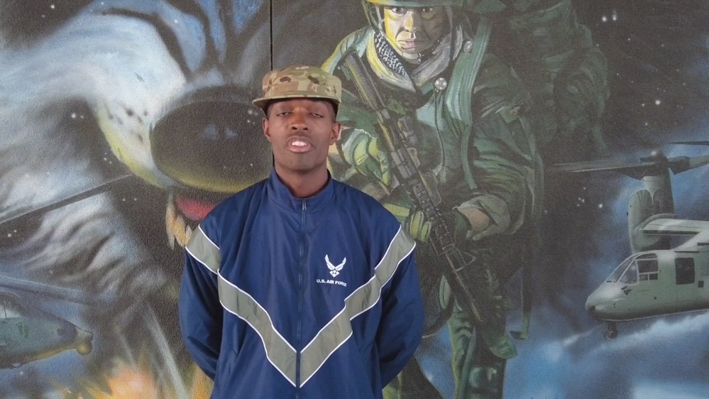 DVIDS Video Air Force Basic Trainee Michael Shine