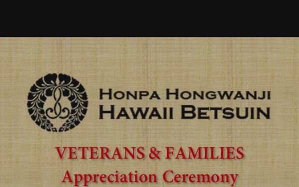 Honpa Temple Vets Appreciation Svc