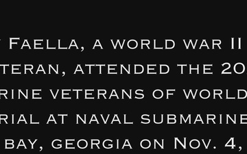 Interview with Tony Faella, World War II Submarine Veteran