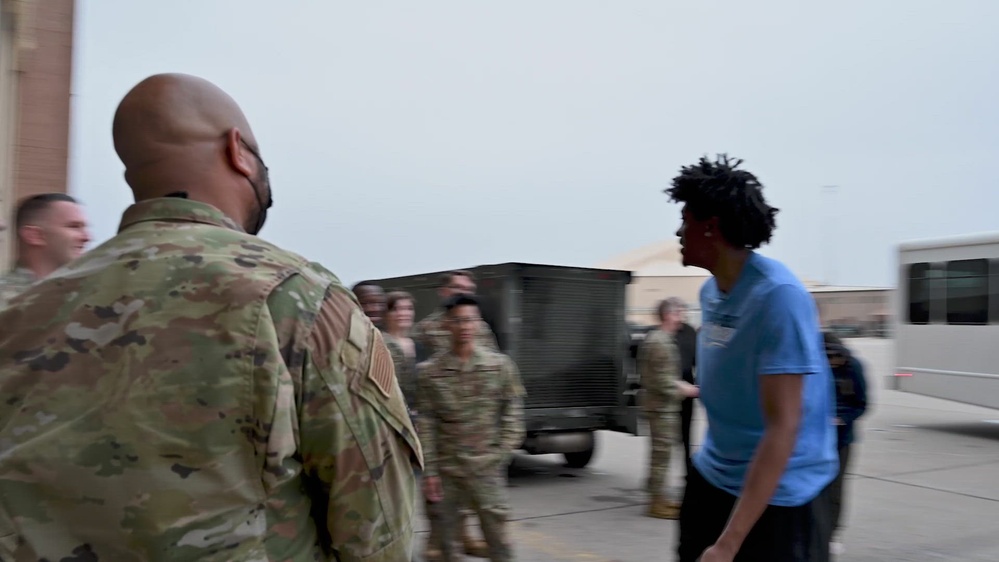 DVIDS - Video - The Oklahoma City Thunder welcomes home 552nd Air ...