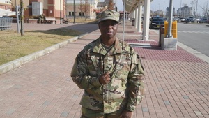 Corporal Gives a Holiday Greeting to family