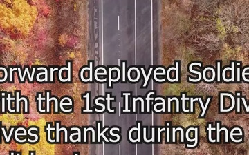 1st Infantry Division Soldiers give thanks during the holidays