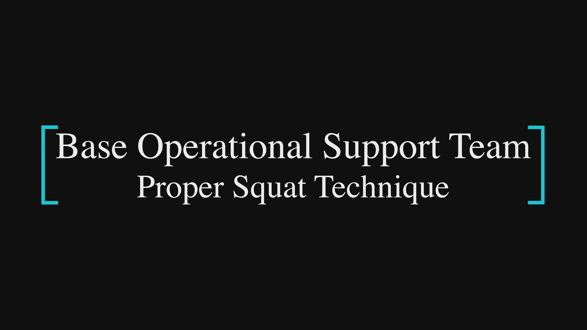 A demonstration on how to perform a proper body squat.