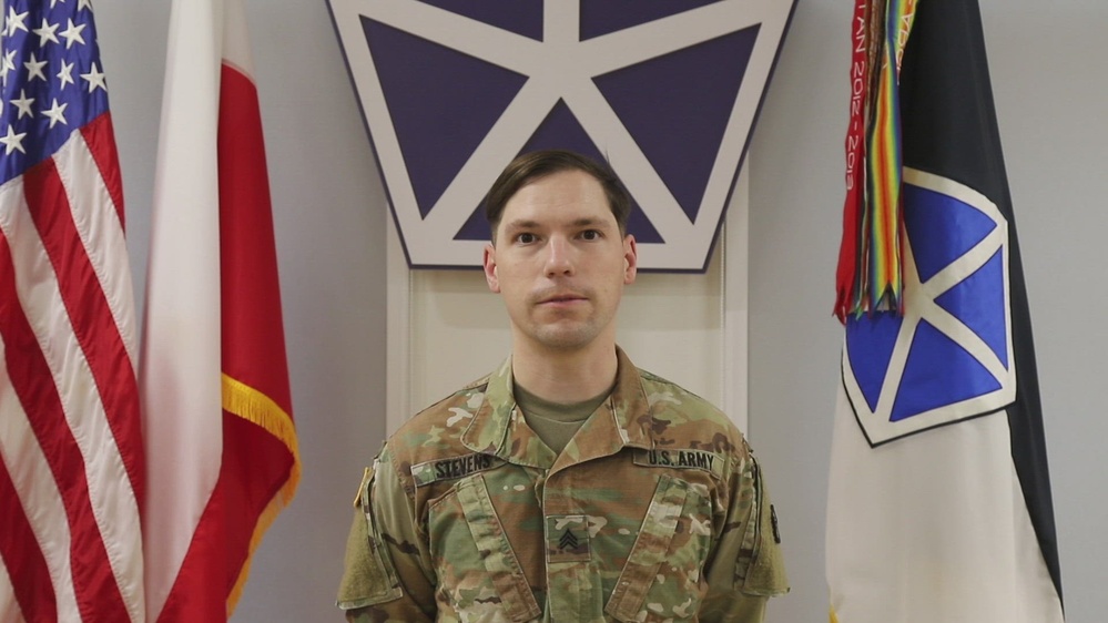 DVIDS - Video - U.S. Army V Corps Sgt. Kurt Stevens gives holiday shoutout