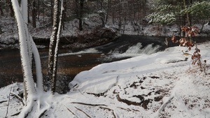 Snow Scenes at Trout Falls at Fort McCoy's Pine View Recreation Area, Part III