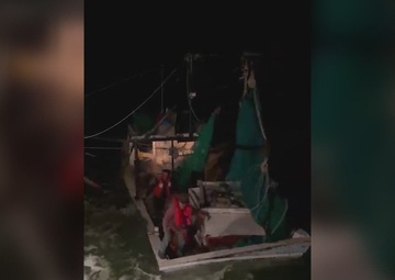 The Coast Guard rescues crew of sinking fishing vessel