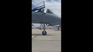 A-10 Thunderbolt II taxiing after landing