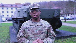 Spc. Nicko Bryant Jr. sends a holiday shoutout to his family