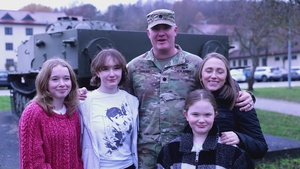 Lt. Col. Joshua Zaruba and his family send a  holiday shoutout to Iowa