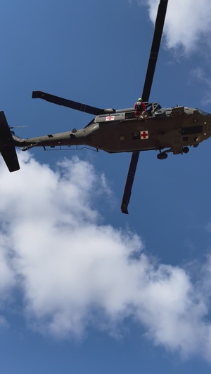 Idaho National Guard, Boise Fire Department train on helicopter hoist rescues