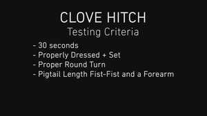 EOTG Knot Instruction: Clove Hitch
