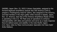 USS America Celebrates Thanksgiving