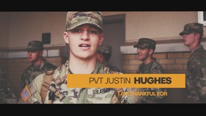 What I am Thankful For- PVT Justin Hughes