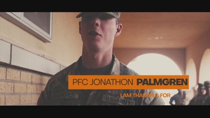 What I am Thankful For- PFC Jonathon Palmgren