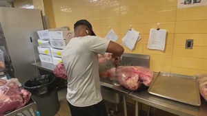 Thanksgiving preparation for US Soldiers in Korea