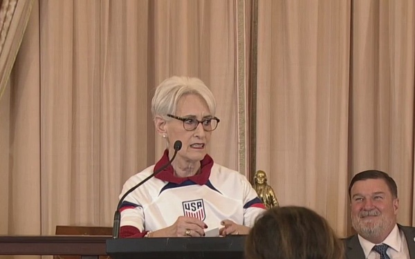 Deputy Secretary of State Wendy Sherman hosts a reception for the Diplomatic Corps in honor of the World Cup at the Department of State