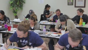 Master Sgt. Elsie Ortiz (3rd Medical Command) Leads Paint Club on Camp Arifjan, Kuwait