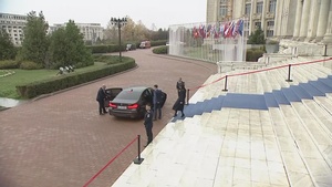 Arrival of the Minister of Foreign Affairs of North Macedonia at the meeting of NATO Foreign Ministers