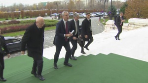 Arrival of NATO Secretary General at the meeting of NATO Foreign Ministers (Nov. 2022)