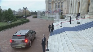 Arrival of the Danish Minister of Foreign Affairs at the meeting of NATO Foreign Ministers
