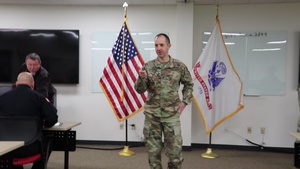 Fort McCoy Garrison Commander speaks with Directorate of Emergency Services personnel