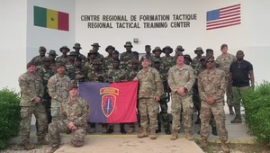 Team 2320, 2nd SFAB gives a shoutout for the Army-Navy game