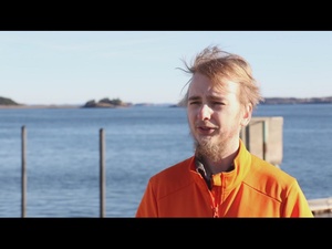 A-Roll: Olivier Montmayeur, CRREL Research Mechanical Engineer - Setting Experiment for Paint Type Testing, Weather Observation Tower on Treat Island, ME