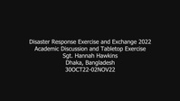 Bangladesh DREE 22 academic discussion and tabletop exercise