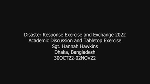 Bangladesh DREE 22 academic discussion and tabletop exercise