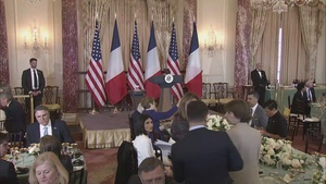 Secretary of State Antony J. Blinken and Vice President Harris host a State luncheon in honor of French President Emmanuel Macron at the Department of State.