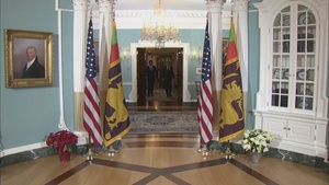Secretary of State Antony J. Blinken meets with Sri Lankan Foreign Minister Ali Sabry at the Department of State