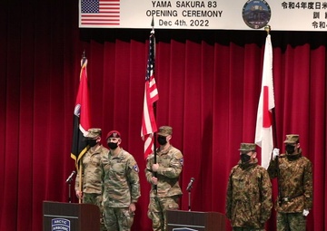 11th Airborne Division participates in Yama Sakura 83 opening ceremony