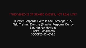 Bangladesh Disaster Response Exercise and Exchange 22 field training exercise