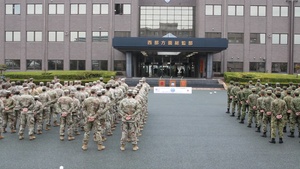 7th Infantry Division and 3rd Marine Division participate in Yama Sakura 83 Opening Ceremony
