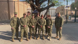 Patrol Forces Southwest Asia Administration team shares a holiday greeting