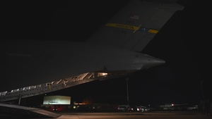 15th AS connects with 509th BW for first C-17, B-2 specialized fuel operation (B-Roll)