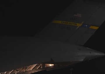 15th AS connects with 509th BW for first C-17, B-2 specialized fuel operation (B-Roll)